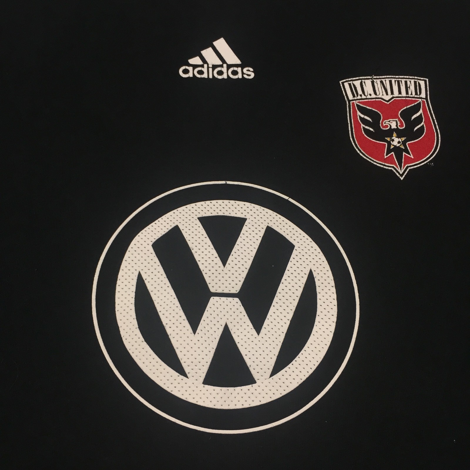 Volkswagen Adidas D.C. United Medium Black T-shirt Soccer Club MLS Cup DC