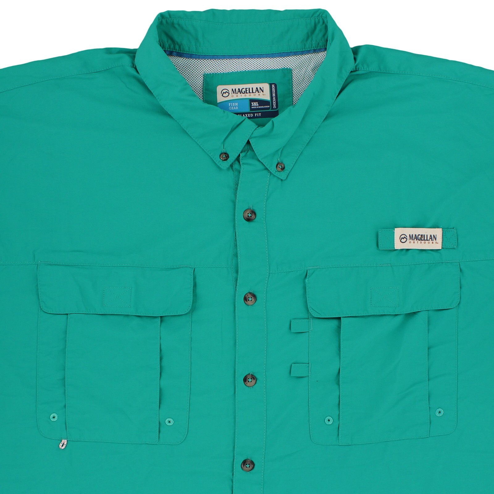 Magellan Men’s Shirt Laguna Madre Big & Tall Relaxed Short Sleeve Button Down