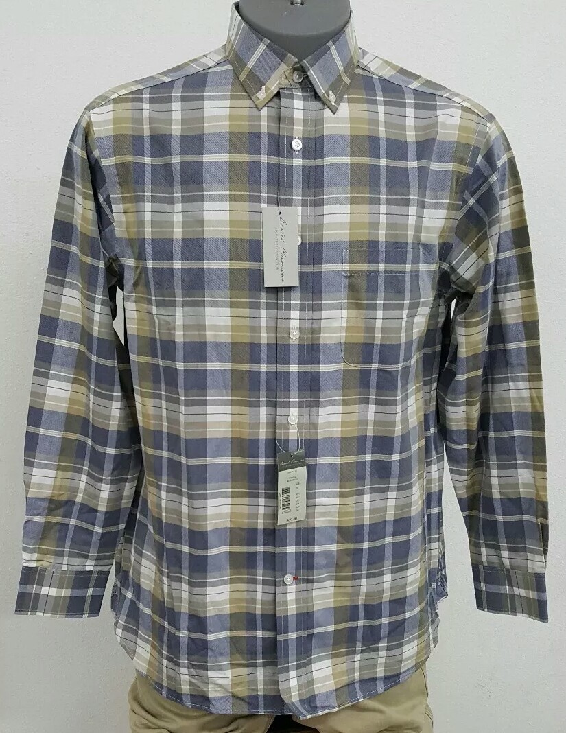 Daniel Cremieux Signature Silver Cloud Grey Plaid L/S Men’s Shirt M NWT $89.50