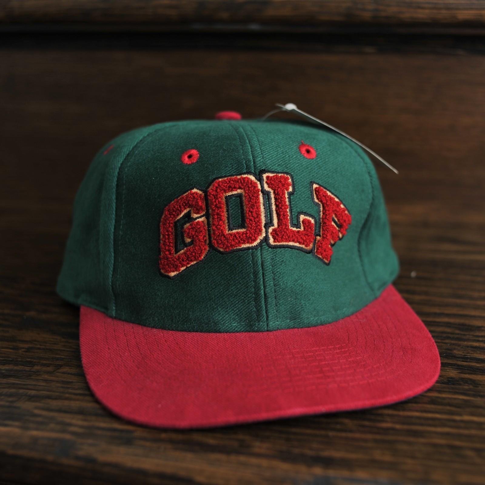 Vintage 90s GOLF Dad Hat | NWT AHEAD Strapback | Rare Puff Embroidery