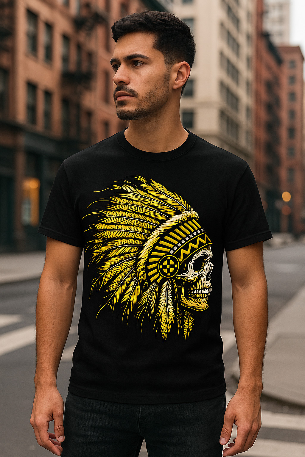 Spizike’s Chieftain Graphic Tee Shirt To Match Jordan 1 Mid SE Yellow Big Tall