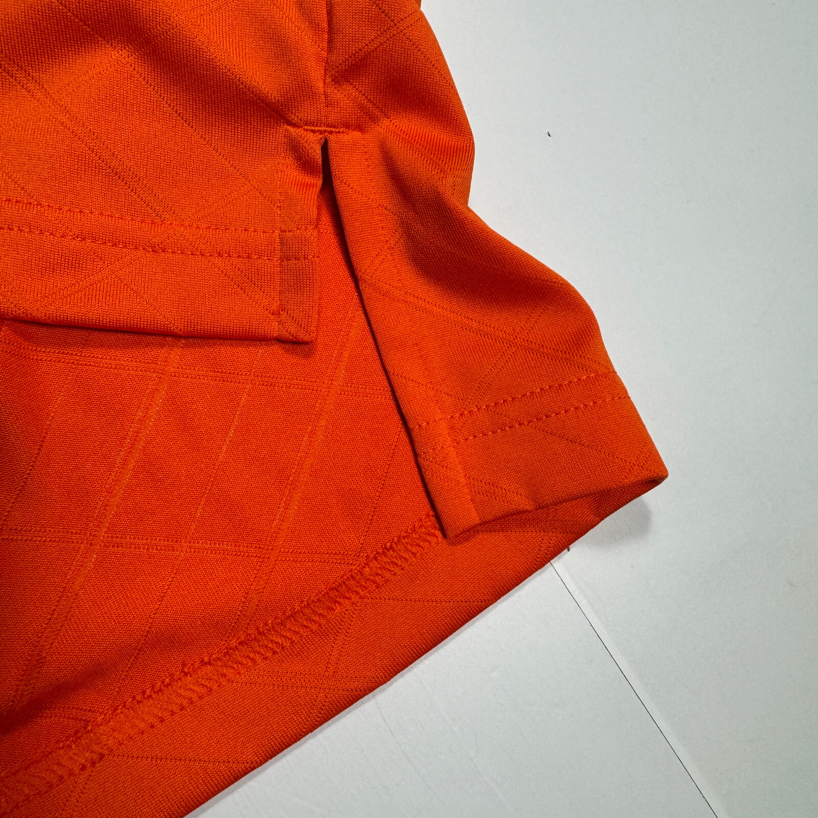 Adidas Golf Climacool Men’s Size L Solid Orange Stretch Athletic Polo Shirt