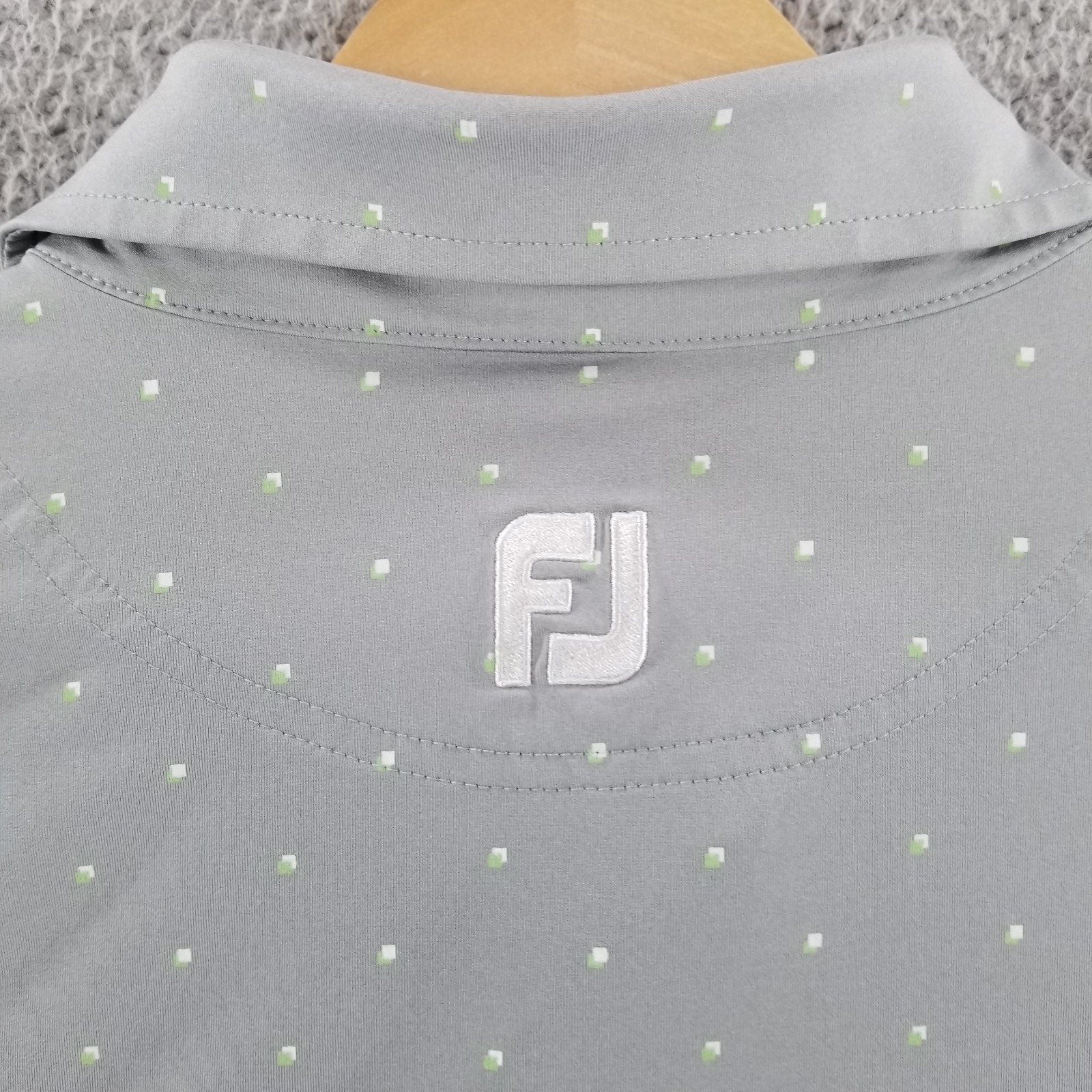 FootJoy Polo Shirt 2XL Gray Greystone Tour Issue Golf Performance Athletic Fit