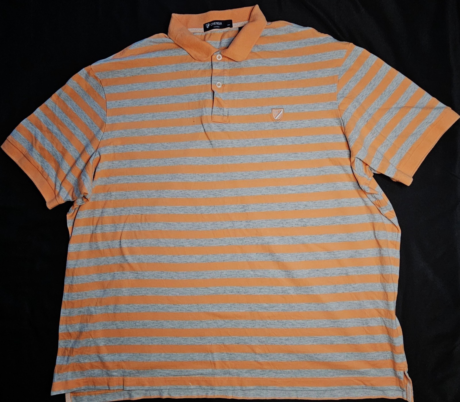 Mens Cremieux Classics Short Sleeve Striped Polo Shirt Size XXL 2XL – NICE