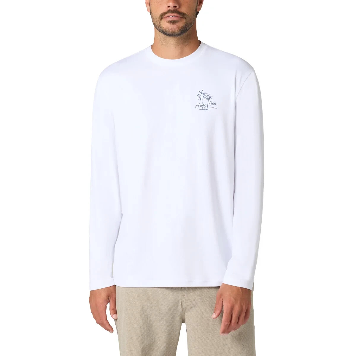 Hang Ten Men’s Long Sleeve Sun Tee, UPF 50+, Quick-dry fabric, Lightweight