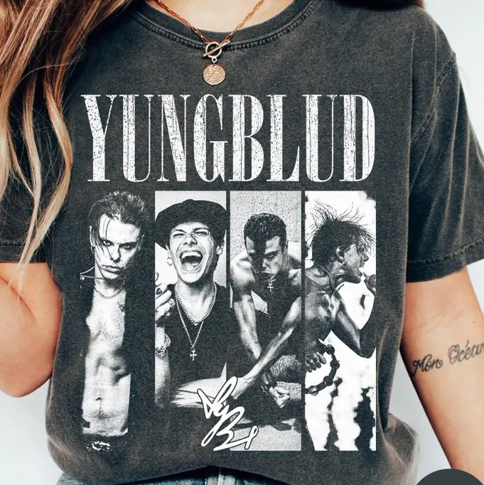 Yungblud rap tour short sleeve dark heather color T Shirt reprint VK11543