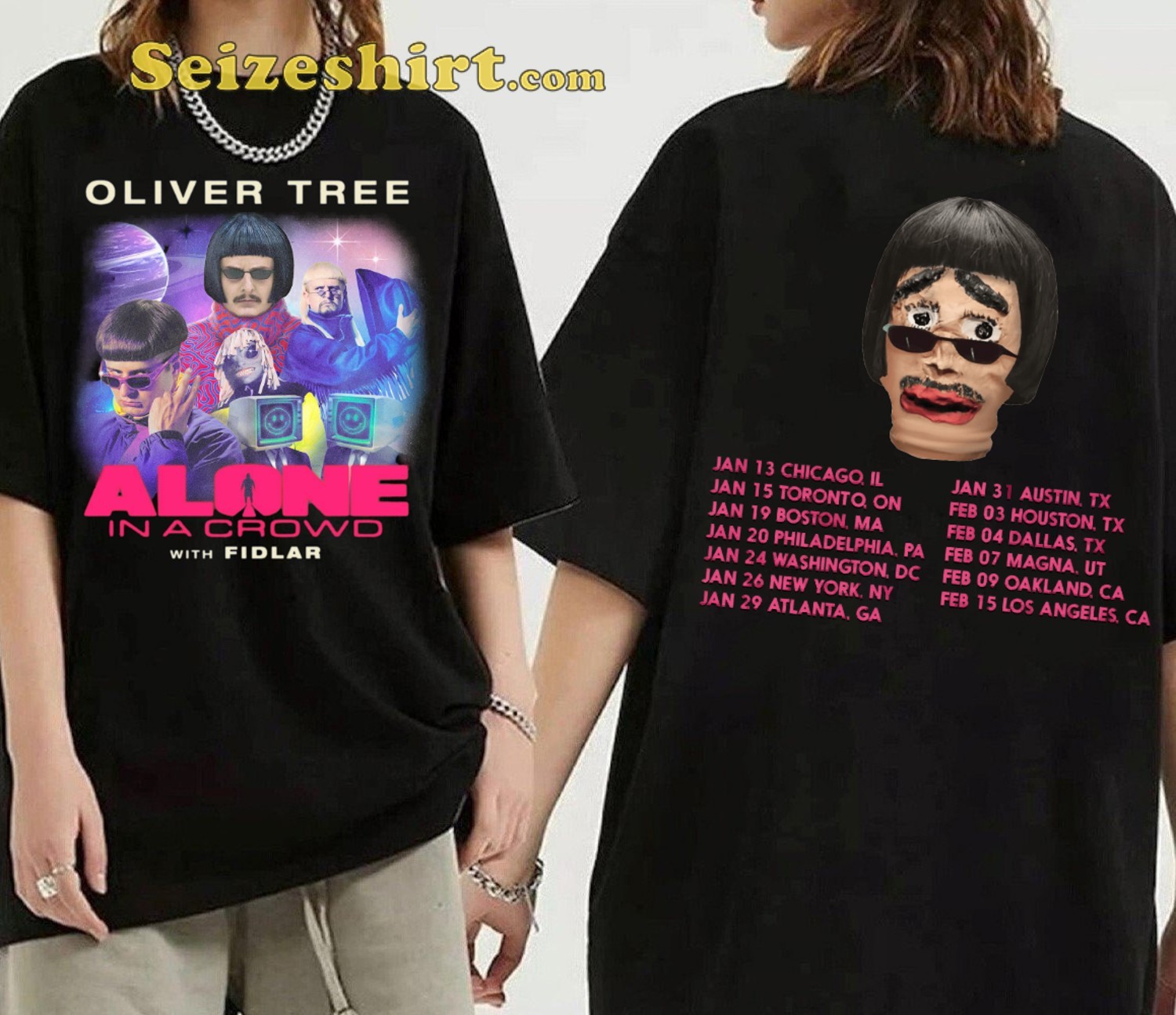 Oliver Tree Tour 2024 Alone In a Crowd Concert T-shirt BS1882