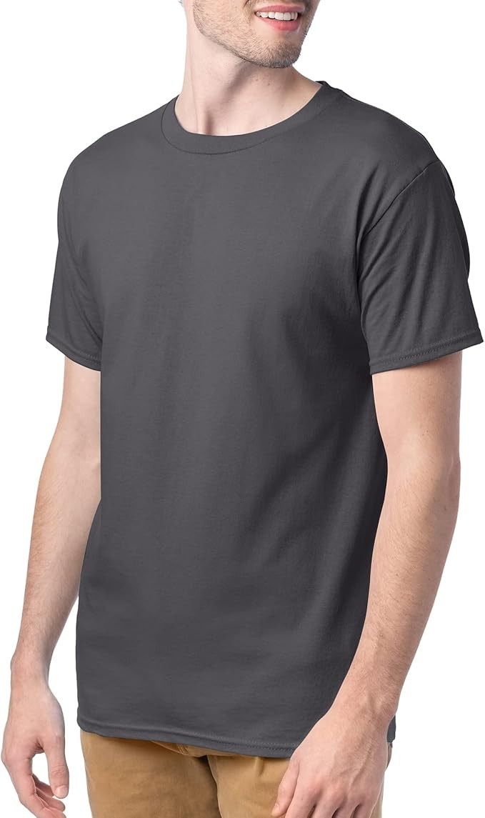 Hanes Men Crew neck T-Shirt 4-Pack ComfortSoft 100% Cotton Heavyweight Tee Plain