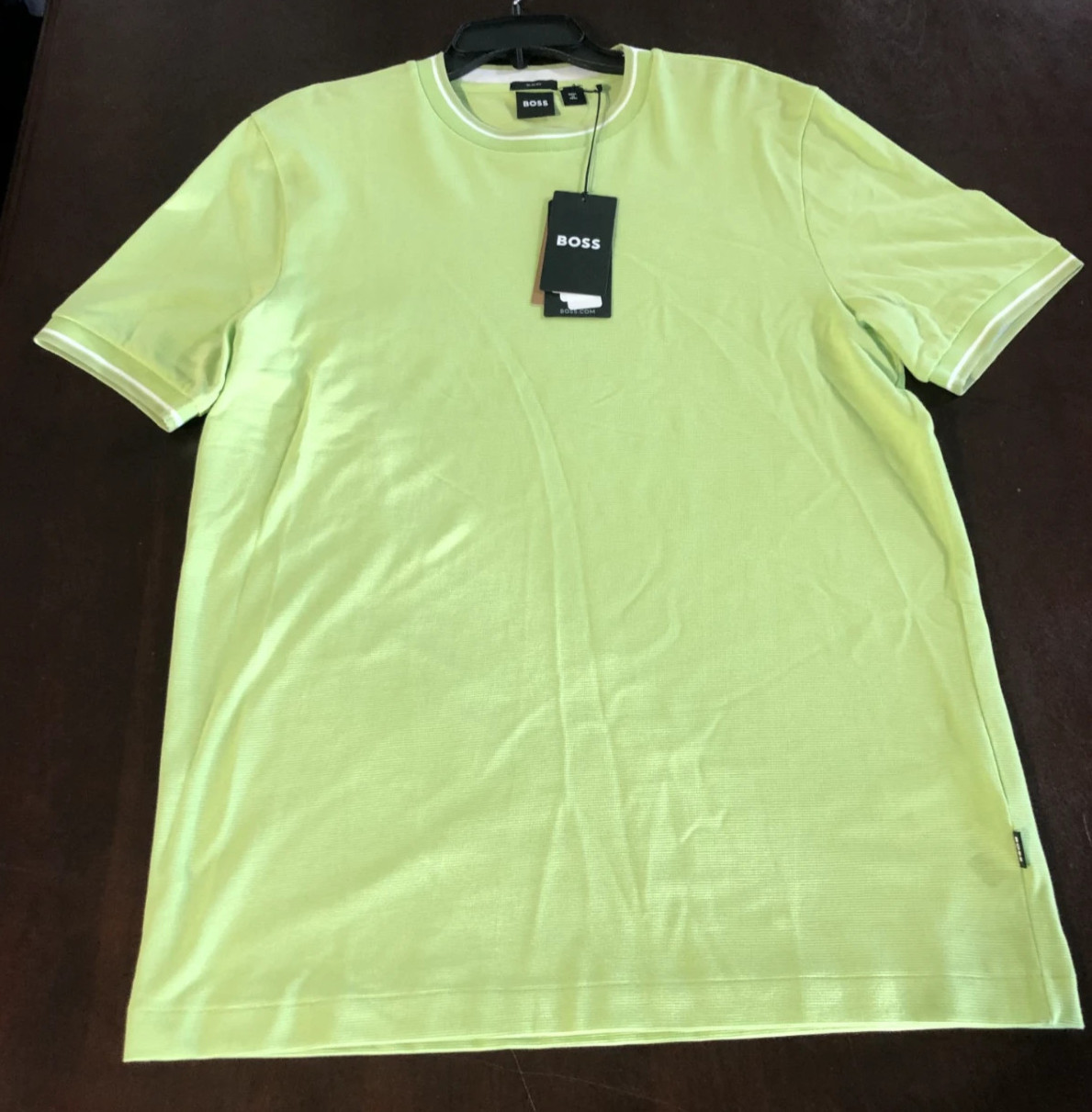 Hugo Boss Men’s SZ XL Short Sleeve BOSS Tessler Tipped Slim Fit T-Shirt Green