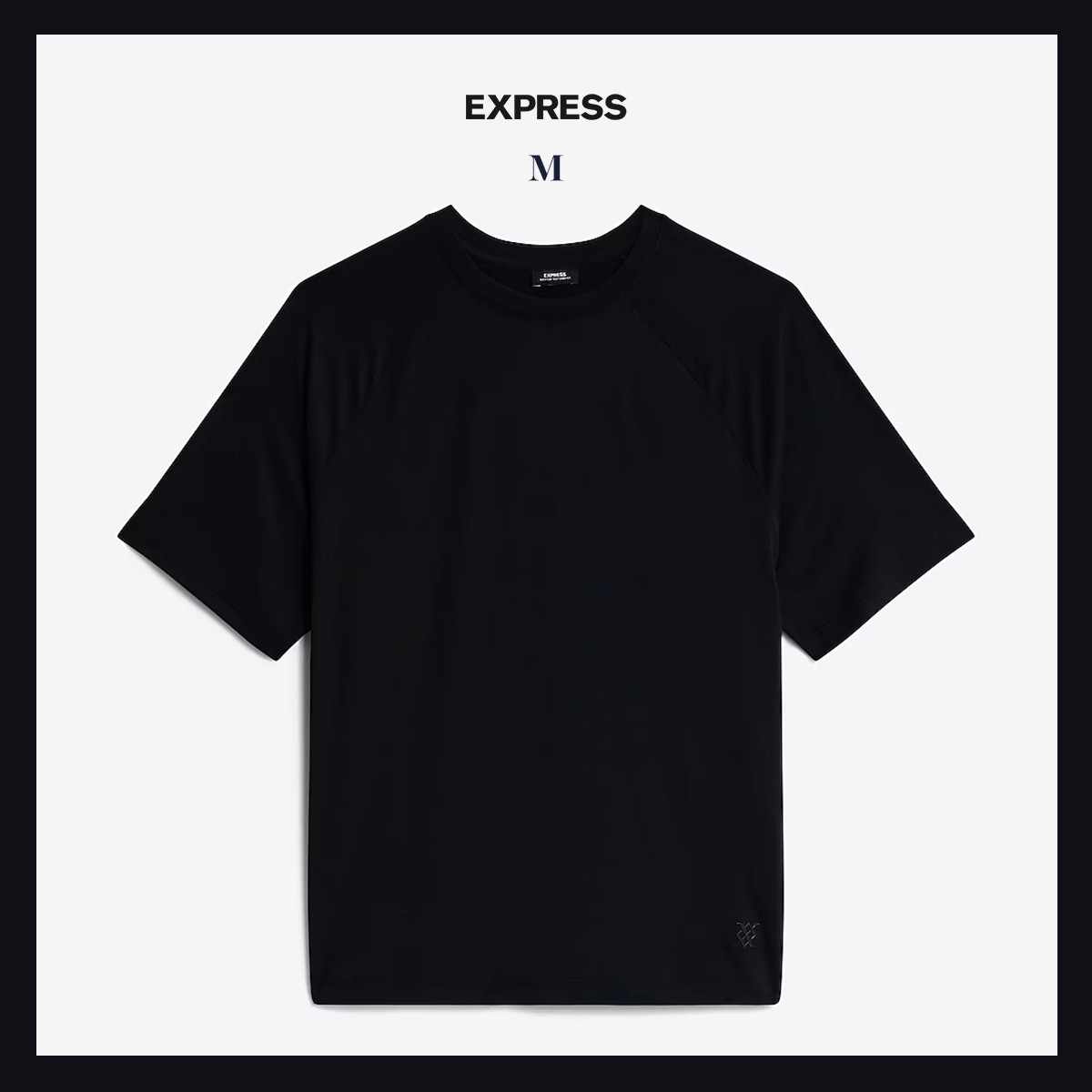 NEW – EXPRESS Men’s Sueded Soft Jersey Crew Neck T-Shirt Pitch Black Sz M $44