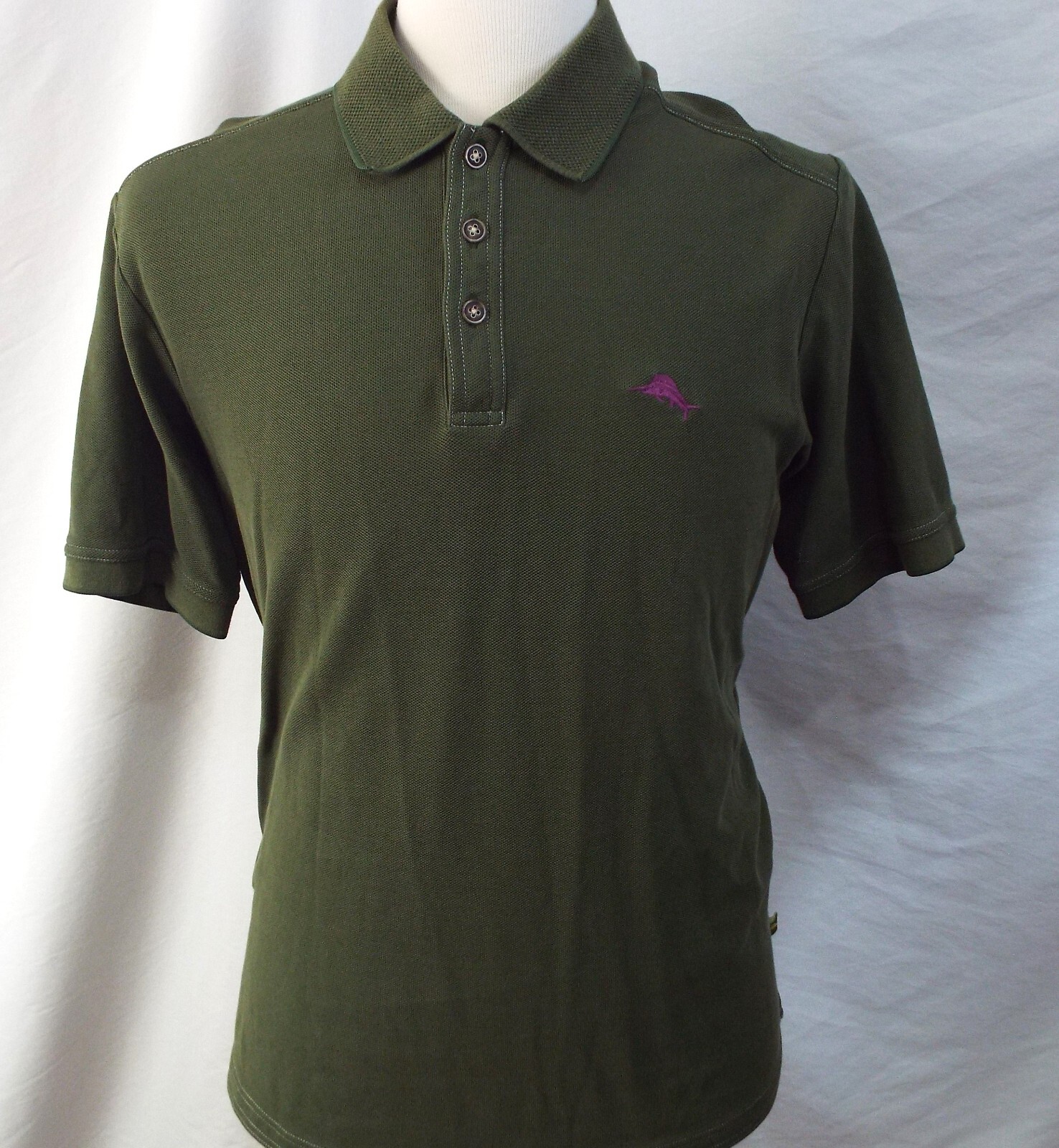 Tommy Bahama Men’s Polo Shirt Size Large Green Regular fit Free Returns