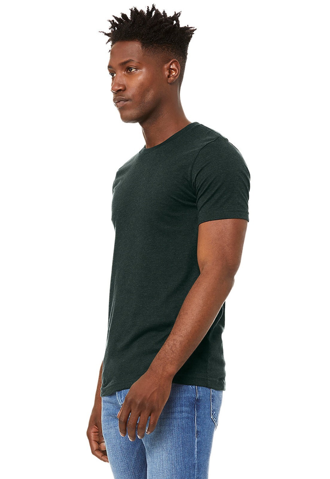 Bella Canvas CVC Heather Short Sleeve Crew Neck T Shirts Plain Summer Tee Tops