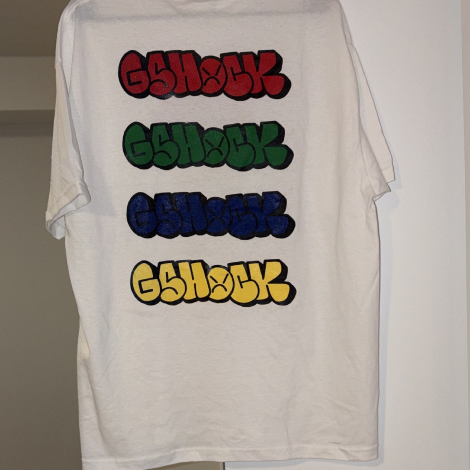 G-Shock American Apparel 1301 Graphic Print Heavyweight T-Shirt White XL Men’s