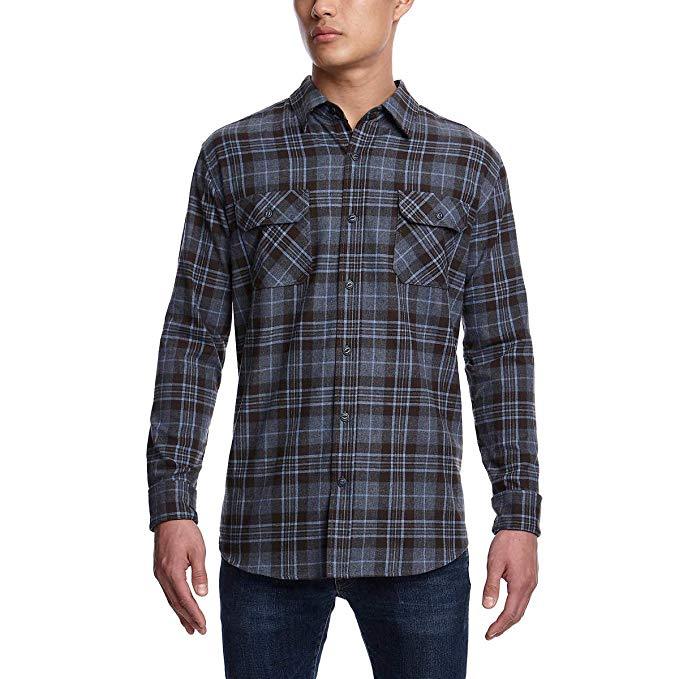 Weatherproof Vintage Men Flannel Long Sleeve Button Down Shirt Size Varies T-12