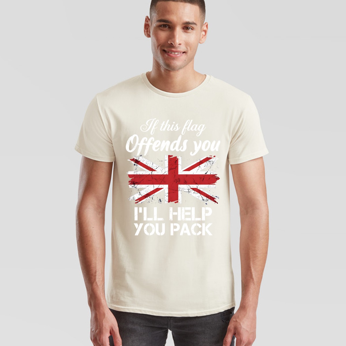 If This Flag Offends You Unisex T Shirt I’ll Help You Pack UK Union Jack