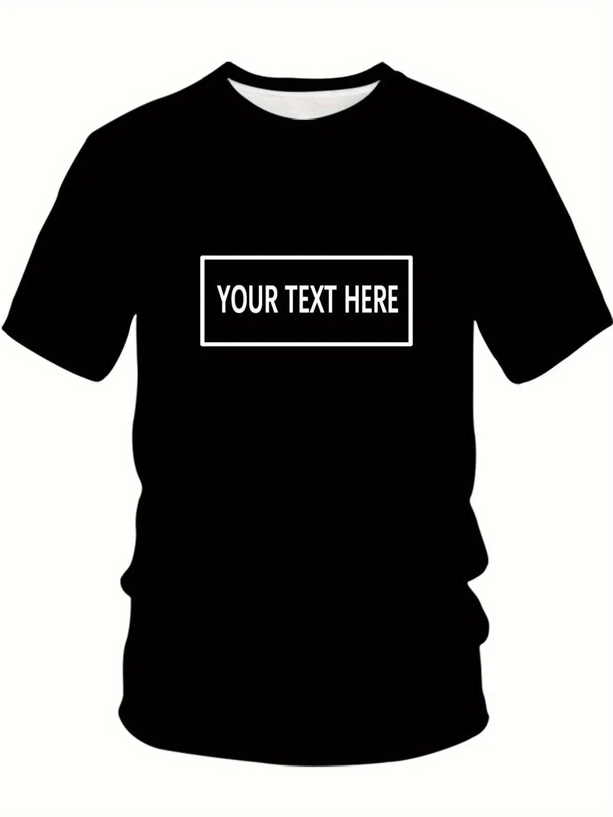 Customizable Mens Short Sleeve Round Neck T-Shirt Summer Casual Sportswear Gift❀