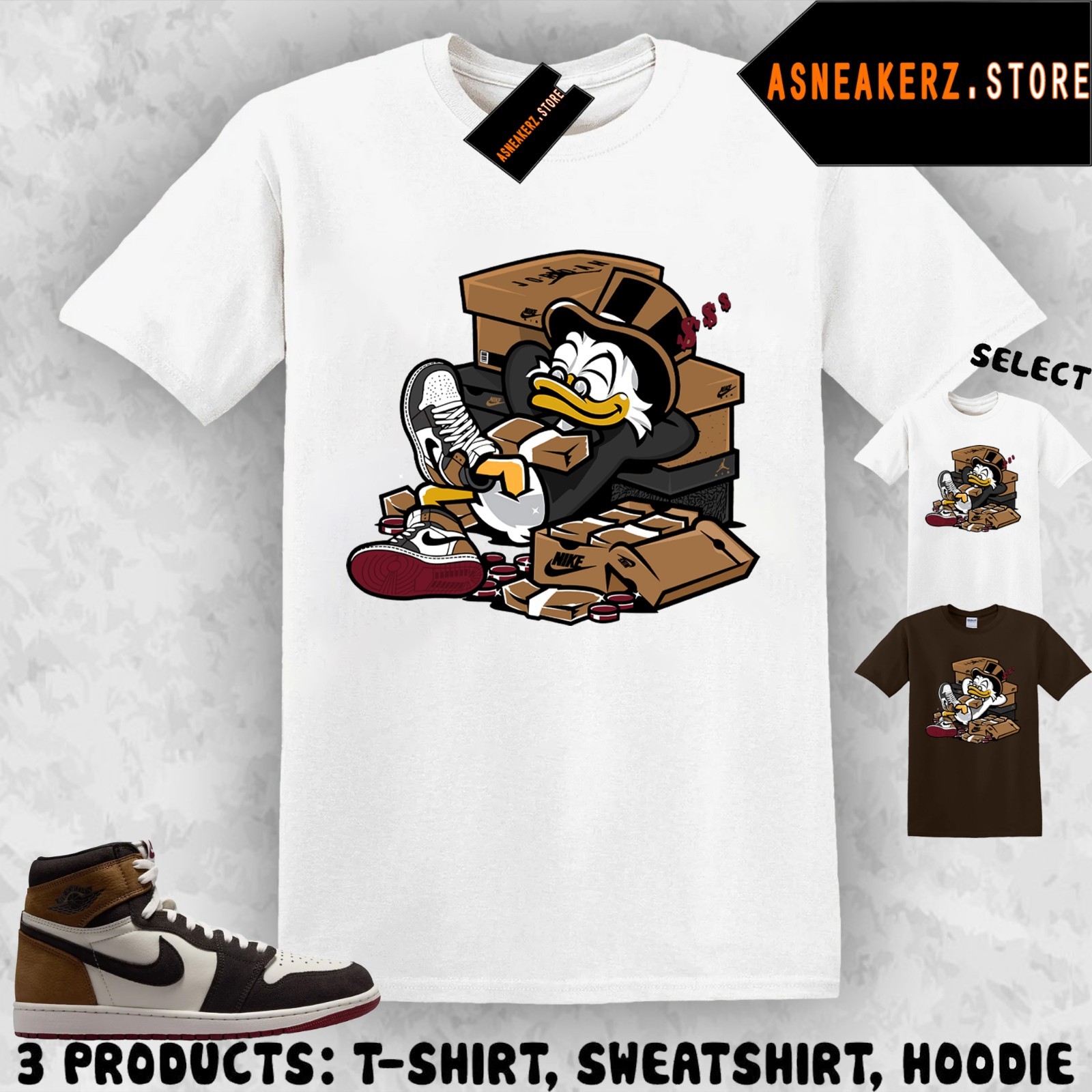 Shirt To Matching AJ 1 High Love Letter Match Sneaker Tee Uncle Duck T-Shirt