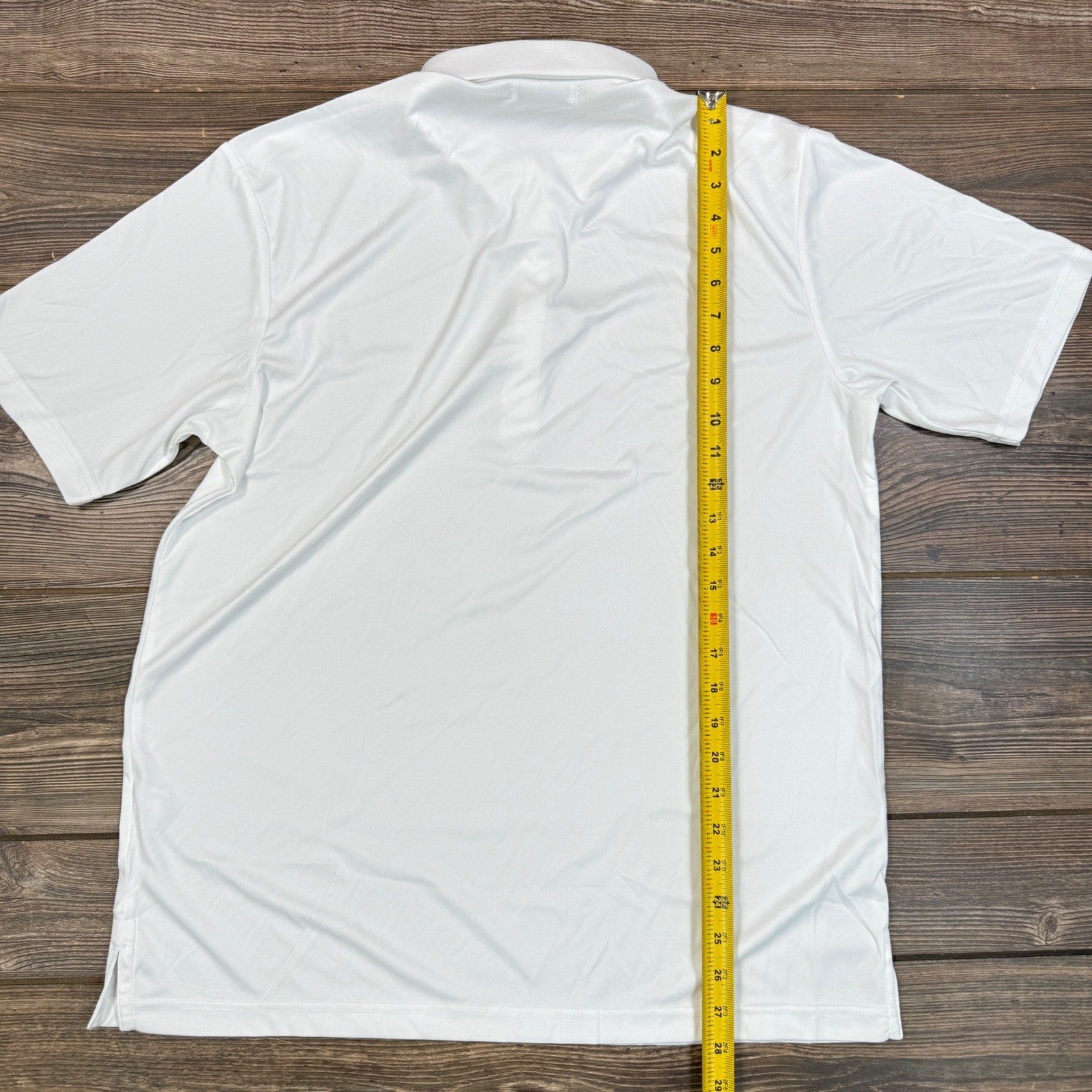 Collars & Co Men Size Medium Relaxed Oxford Dress Collar Polo White Short Sleeve