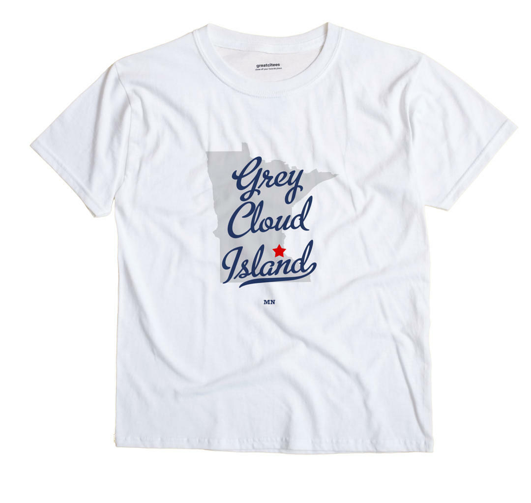 Grey Cloud Island Minnesota MN T-Shirt MAP
