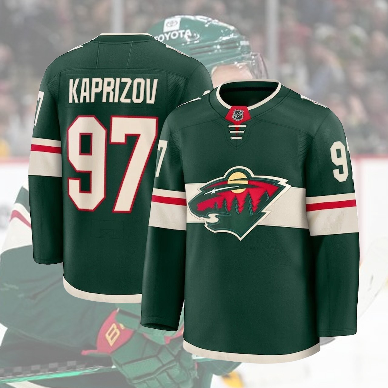 🔥Embroidered Kirill #97 Kaprizov Minnesota Team Gift Fans