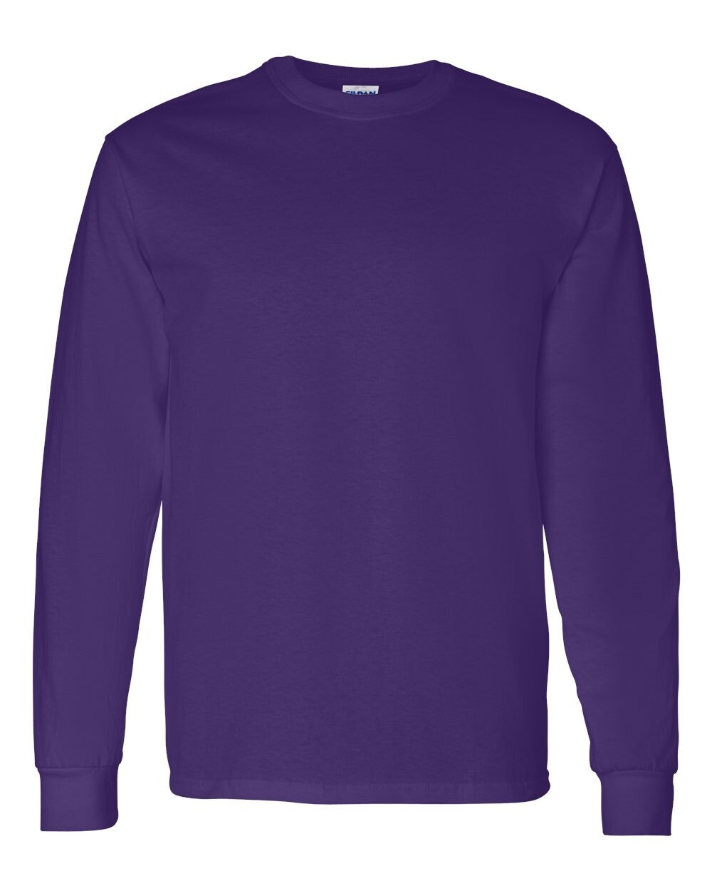 Gildan 5400 Adult Heavy Cotton Long Sleeve T-shirt Purple Size XL