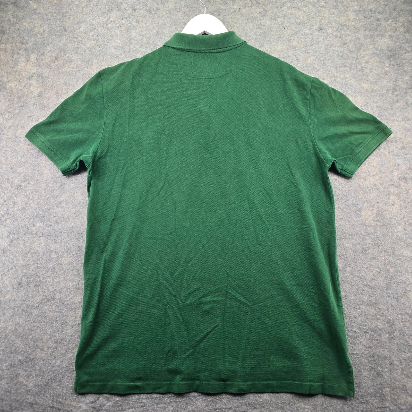 Allen Edmonds Mens XL Green Pima Cotton Short Sleeve Polo Shirt Logo Peru