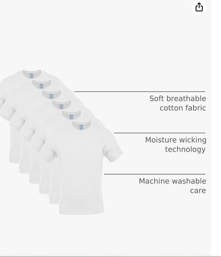 Gildan Men’s Crew T-Shirts, Multipack, Style G1100
