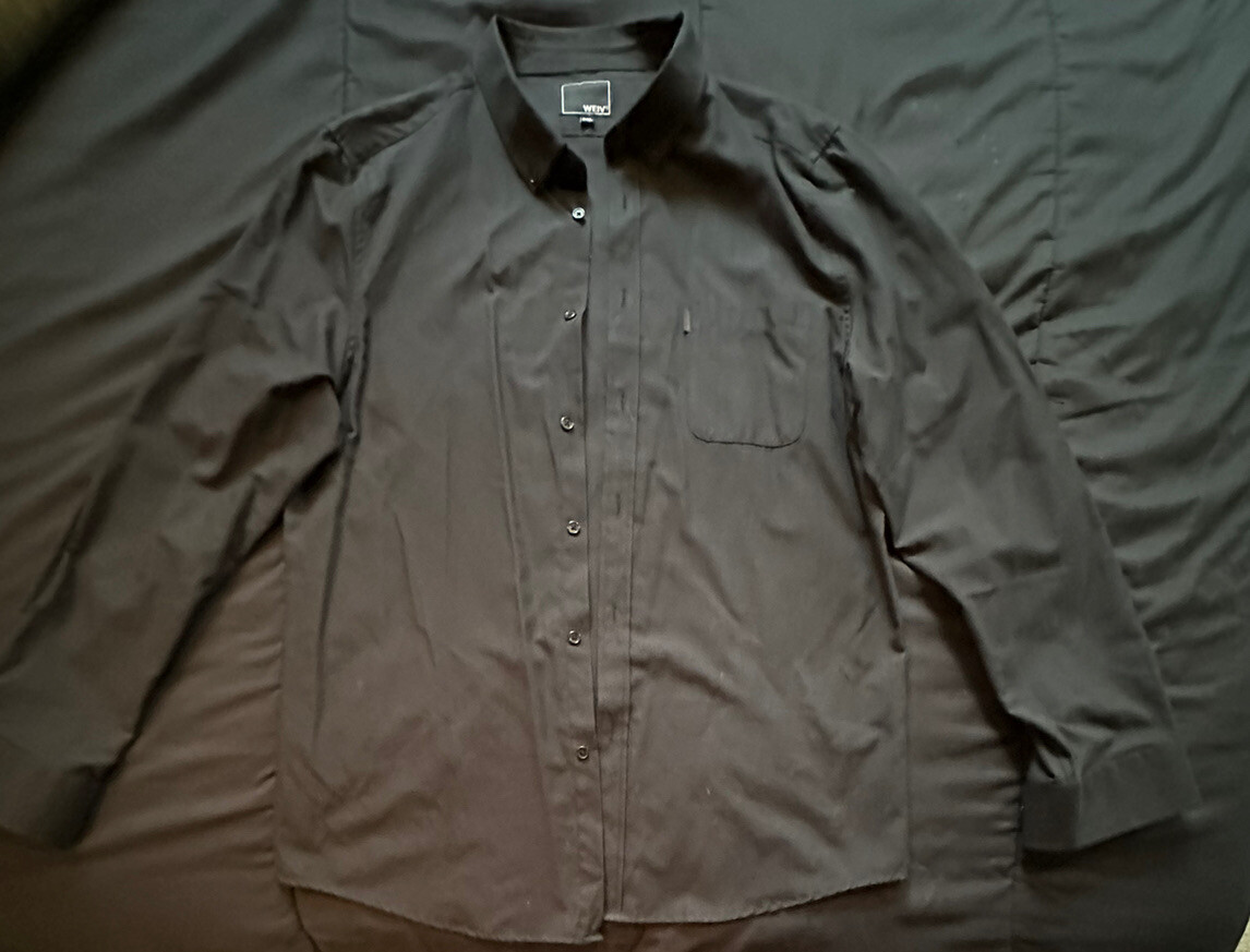 Weiv Button-up Long Sleeve Shirt Sz 2XL Black