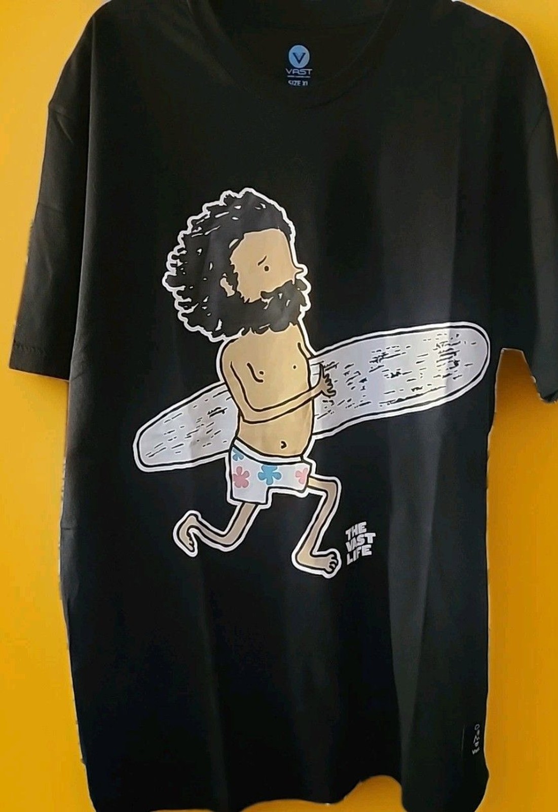 Vast Life Surf Graphic T Shirt Large NWT Yogi Sprints B7 Streetwear Nice Beach