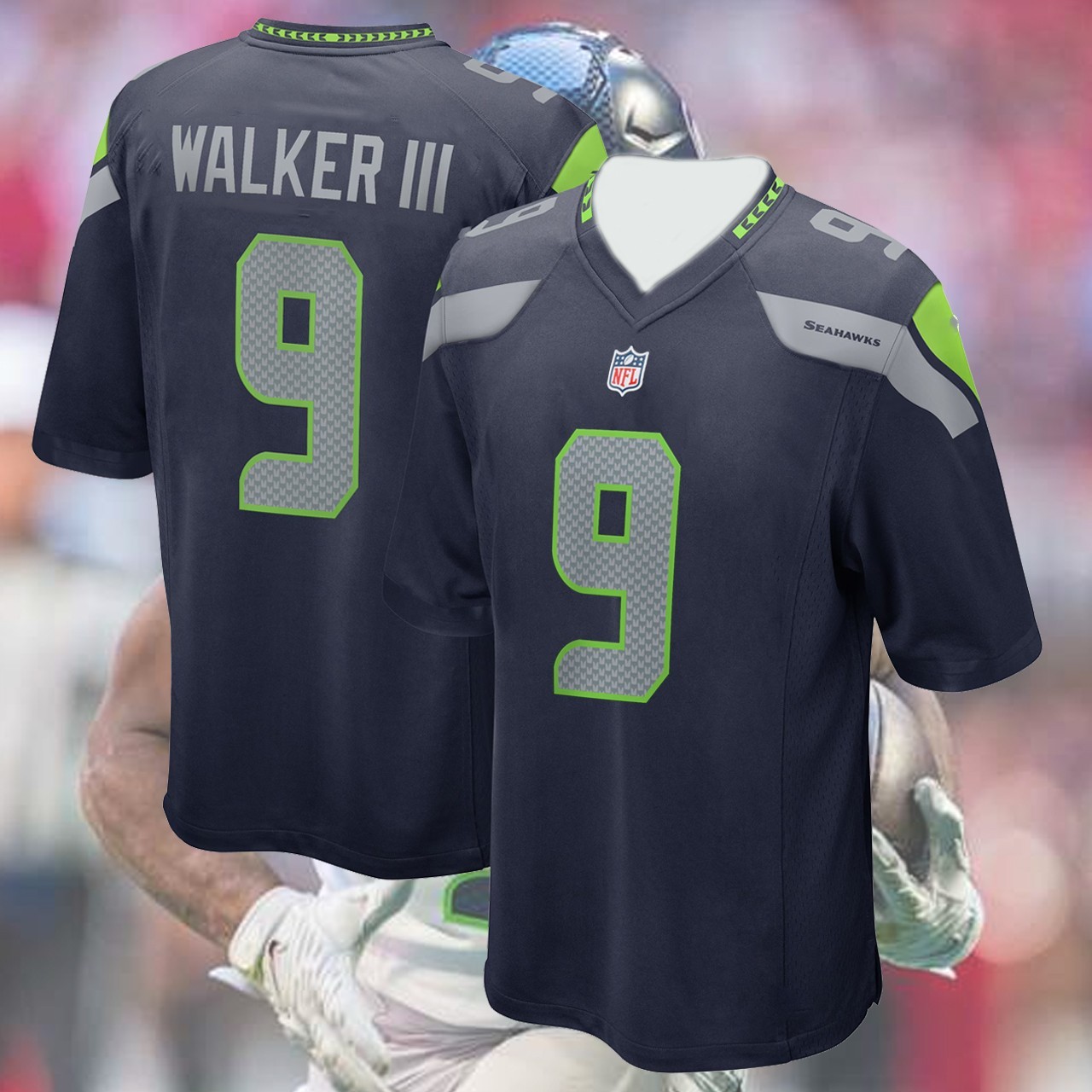 HOT! Walker III #9 Name & Number Players AOP Printed Gift For Seattle Fan