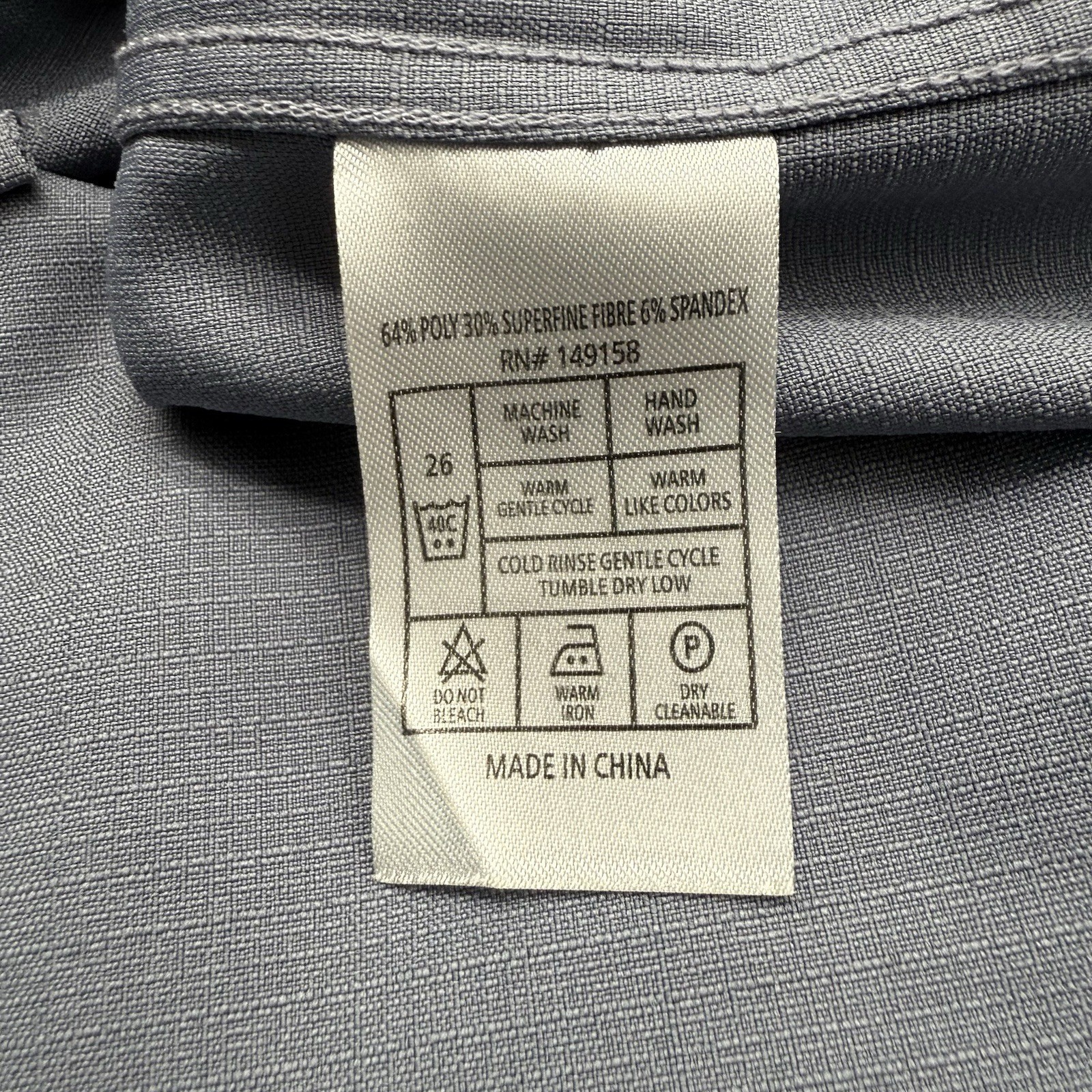 Truly Button Down Shirt Men Large Gray Slim Fit Short Sleeve Textured Stretch