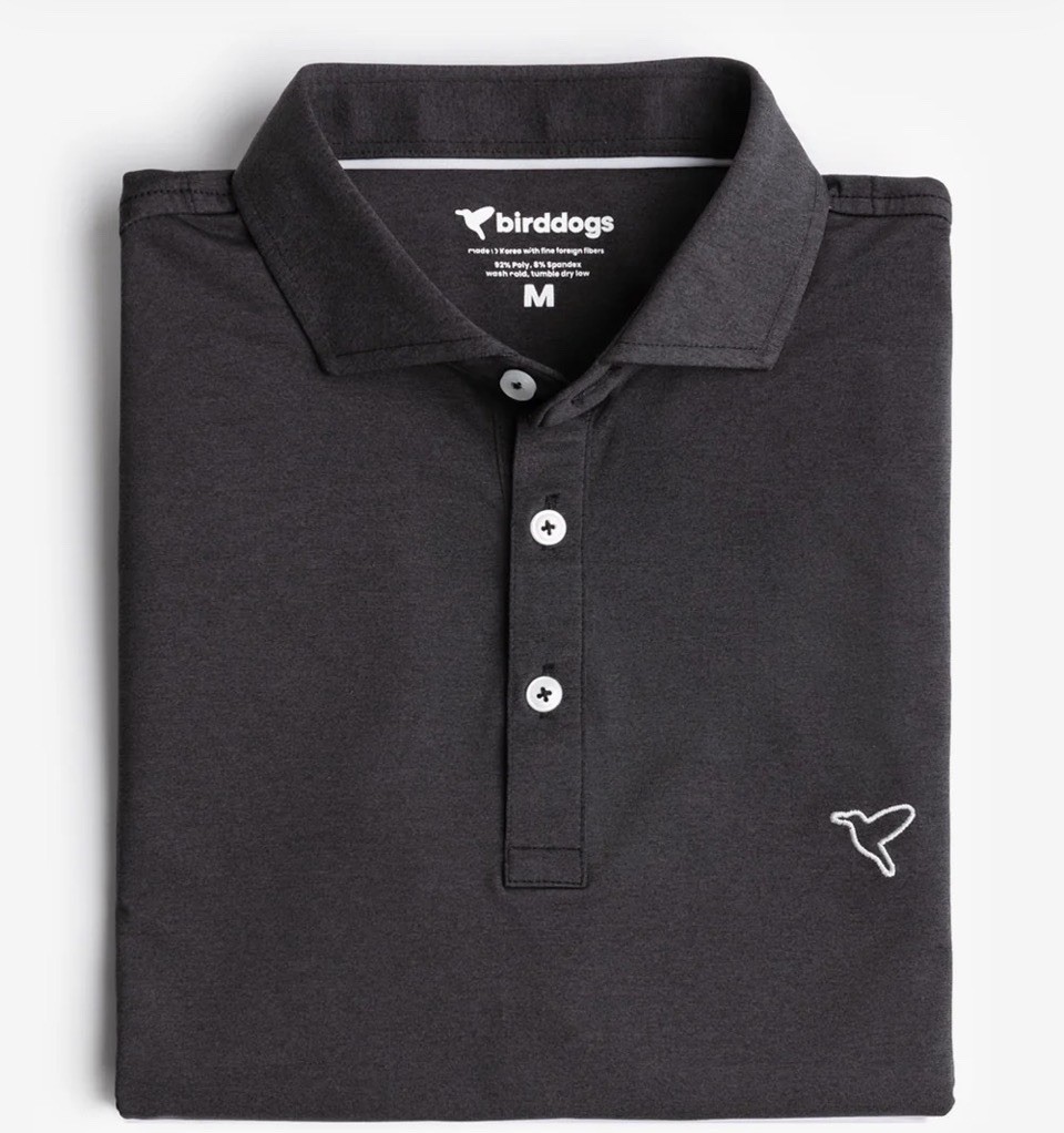 Birddogs NoFlop Polo XL Black Heather