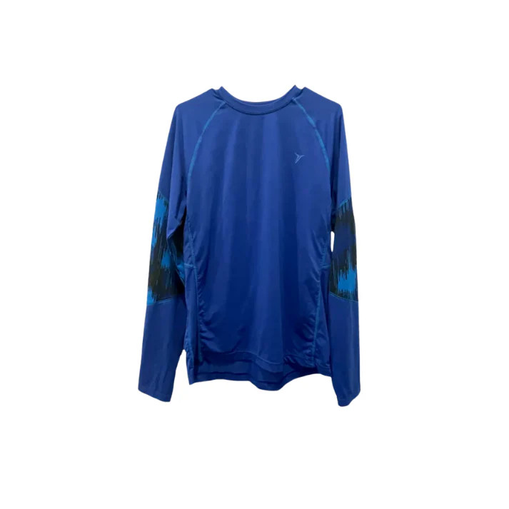 Old Navy Mens Long Sleeve Active Tee Active Solid Graphic Slv Blue Sz M VG