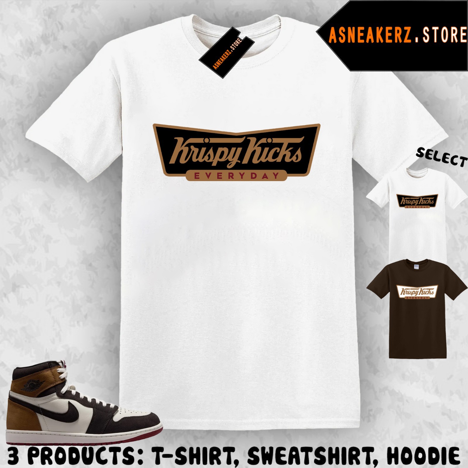 Shirt To Matching AJ 1 High Love Letter Match Sneaker Tee Krispy Kicks T-Shirt