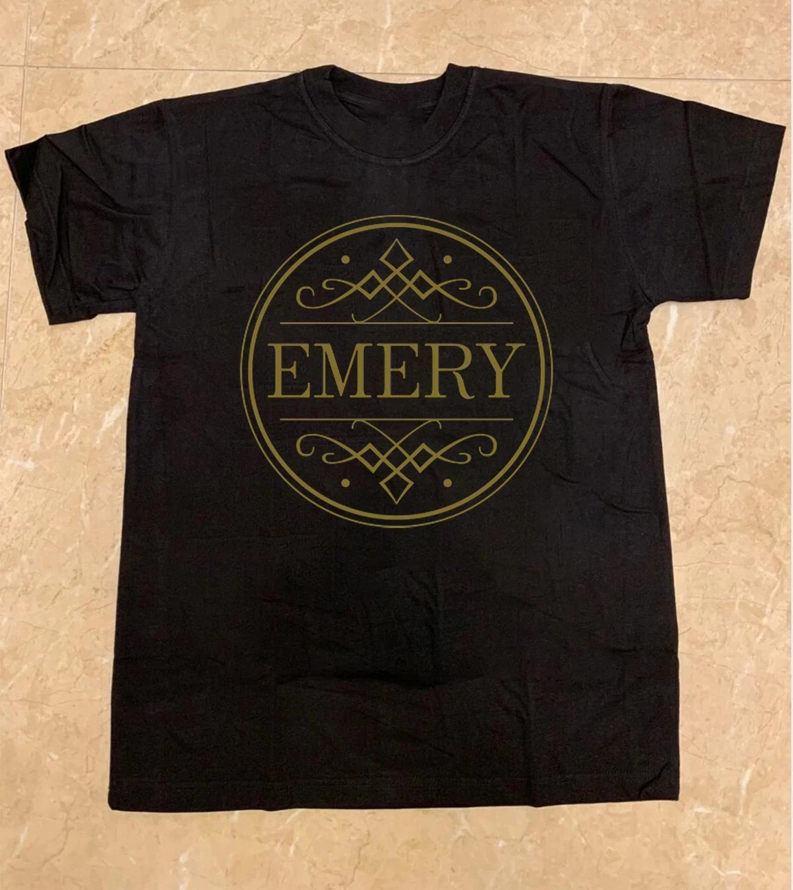 Hot Emery Band Logo Black Cotton Shirt FUll size S-5XL