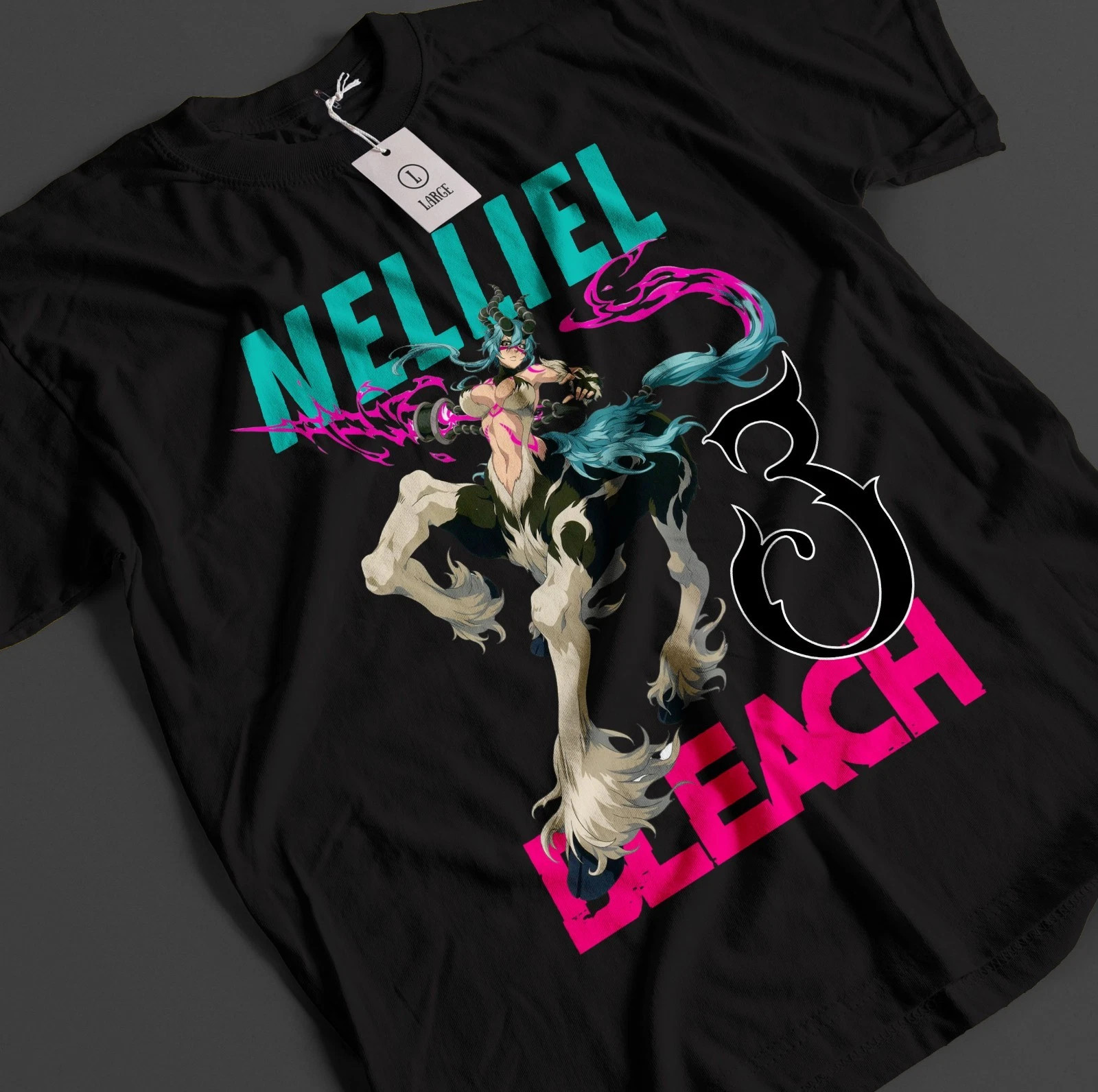 Bleach Anime Shirt Nelliel Tshirt Ichigo Bankai T-Shirt Aizen Zaraki Unisex Tee