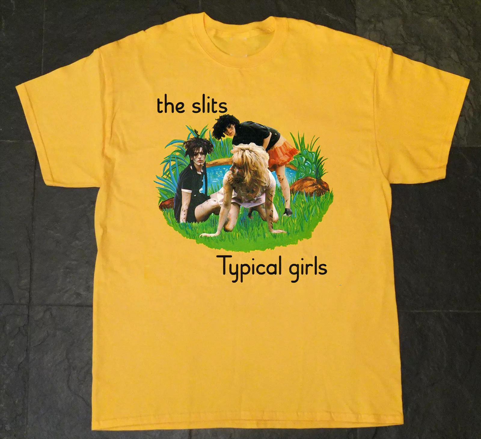 NEW The Slits – Typical Girls T Shirt Yellow All Size Gift For Fan AQ101
