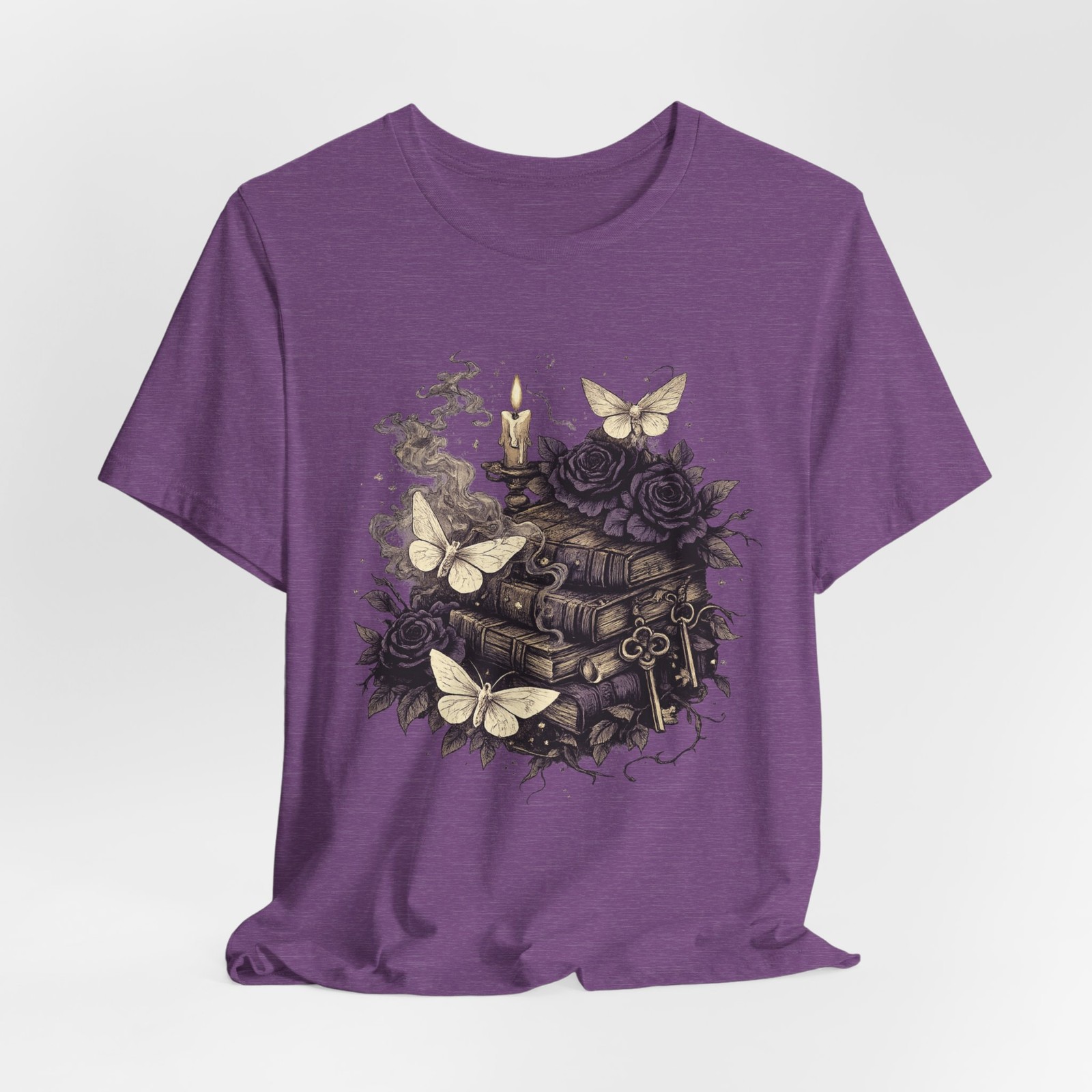 BOOK LOVER SHIRT | Gothic Dark Academia Roses Moth Candle Witchy Tee