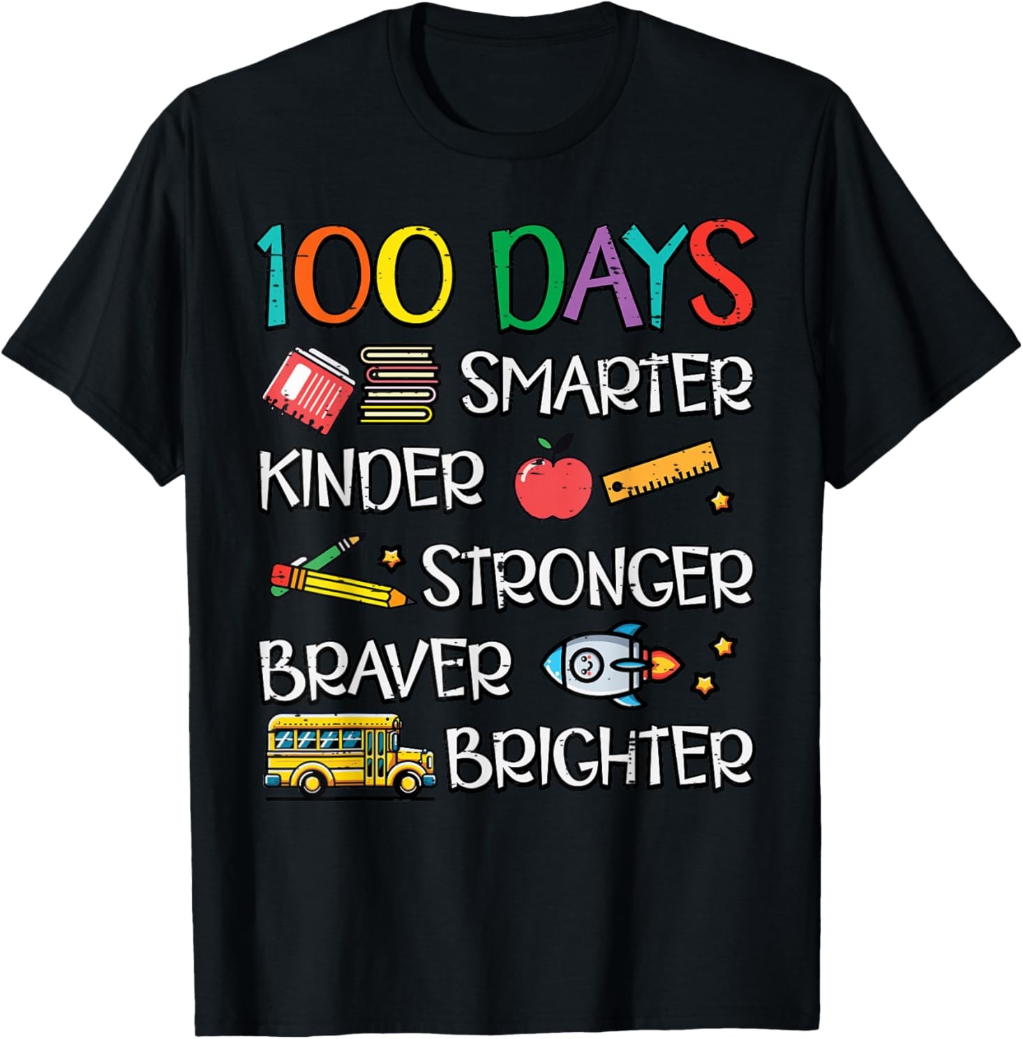 100 Days Smarter Kinder 100th Day of School Women Men T-Shirt