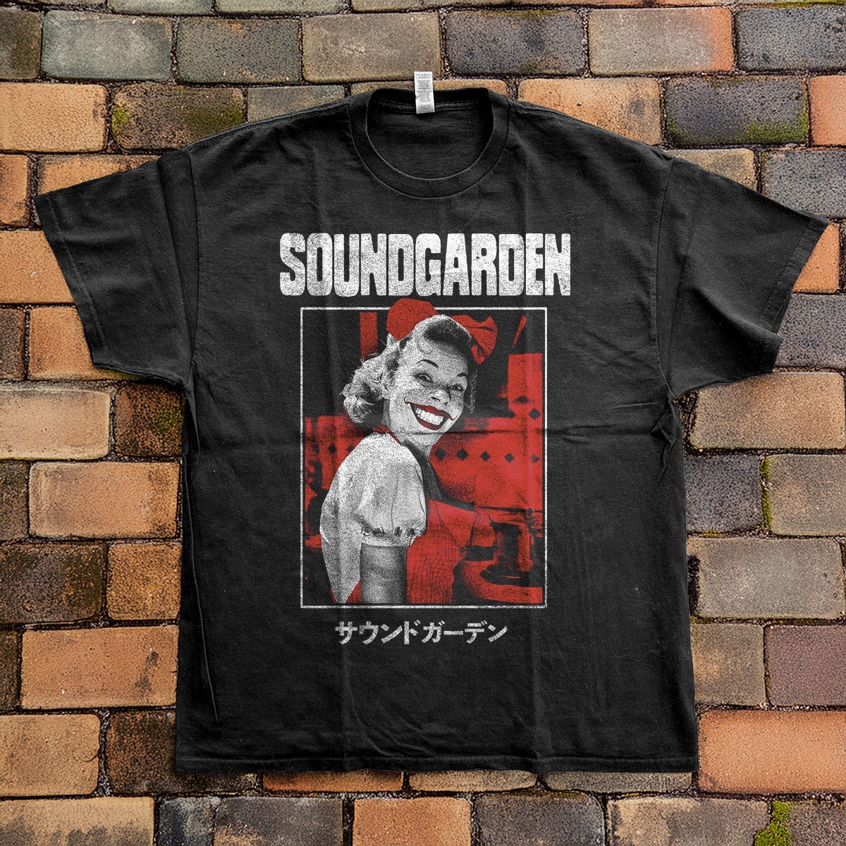 Soundgarden Japan Tour Concert, Black Cotton T-shirt S-5XL