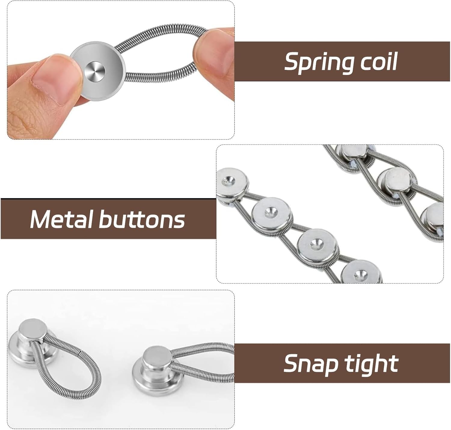 1000pcs Metal Collar Neck Waist Extender Buttons For Men Dress Shirts Pants Lot