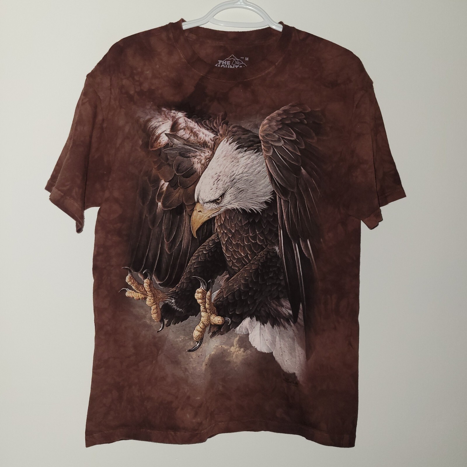 The Mountain Bald Eagle Short Sleeve T-Shirt Men’s Size Medium Brown 2014 USA