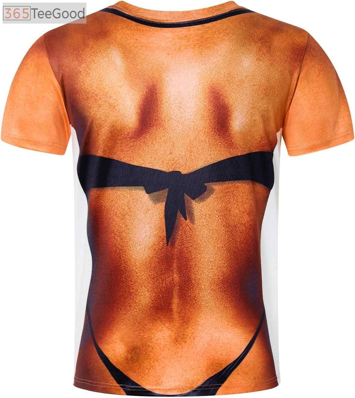 Funny 3D Sexy Bikini Muscle Body Illusion Printed Gag Gift T-Shirt
