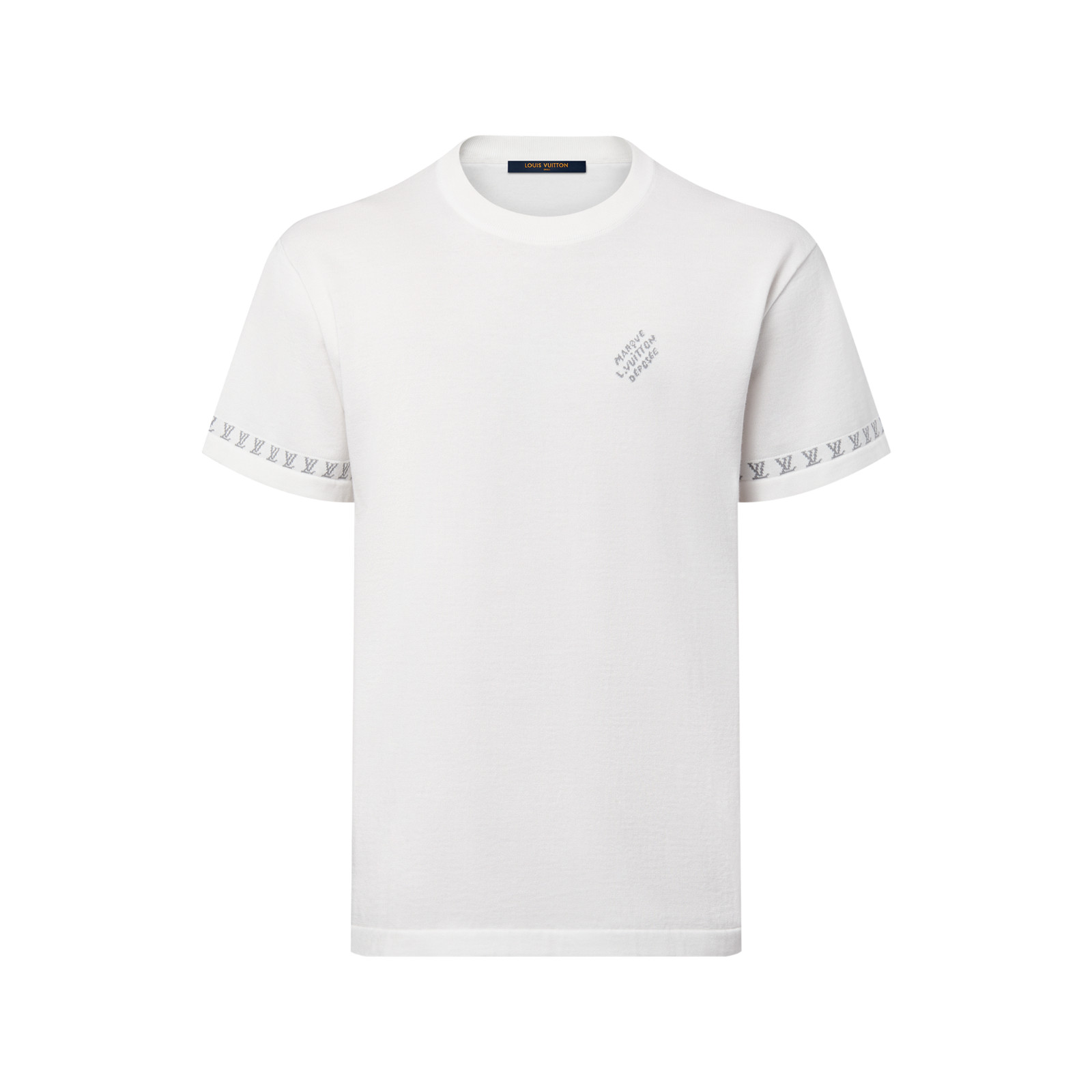 $1010 LOUIS VUITTON LV Short-Sleeved Cotton Crewneck T-Shirt – Milky White – XL