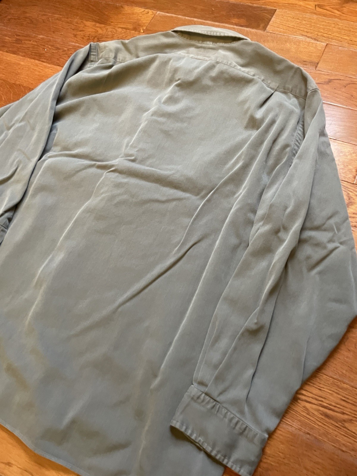 Vintage Polo Ralph Lauren Shirt Marlowe Silk Blend Button Gray Ribbed Mens XXL