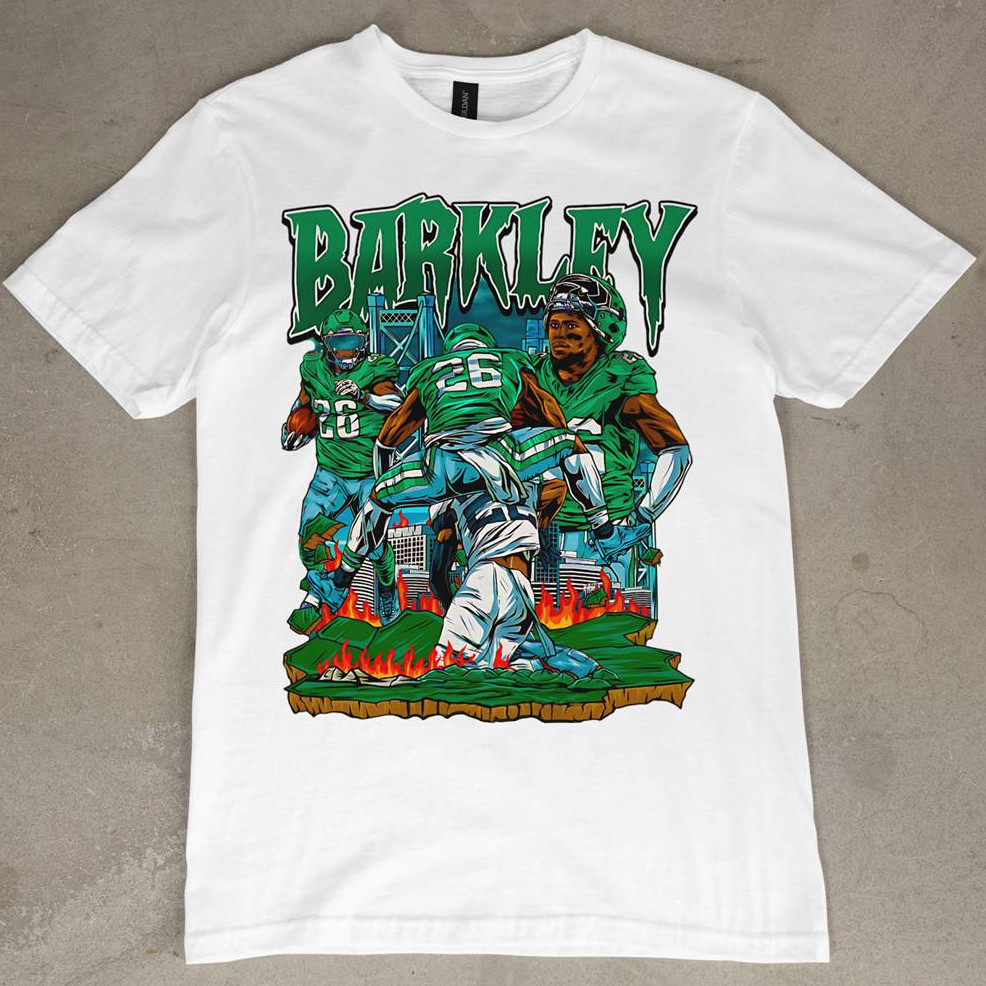 Saquon Barkley Philadelphia Eagles Graphic T-Shirt Retro Vintage Tee New Gift