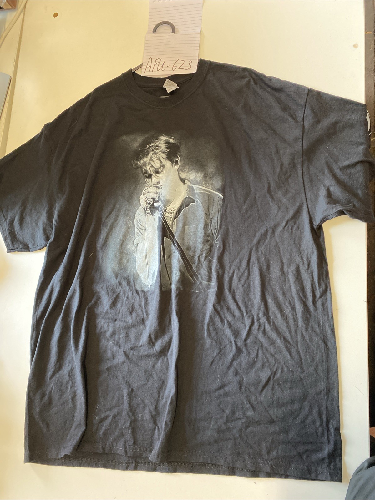 Gildan DryBlend Black Graphic Tee – Men’s Size 2XL – AFU-623