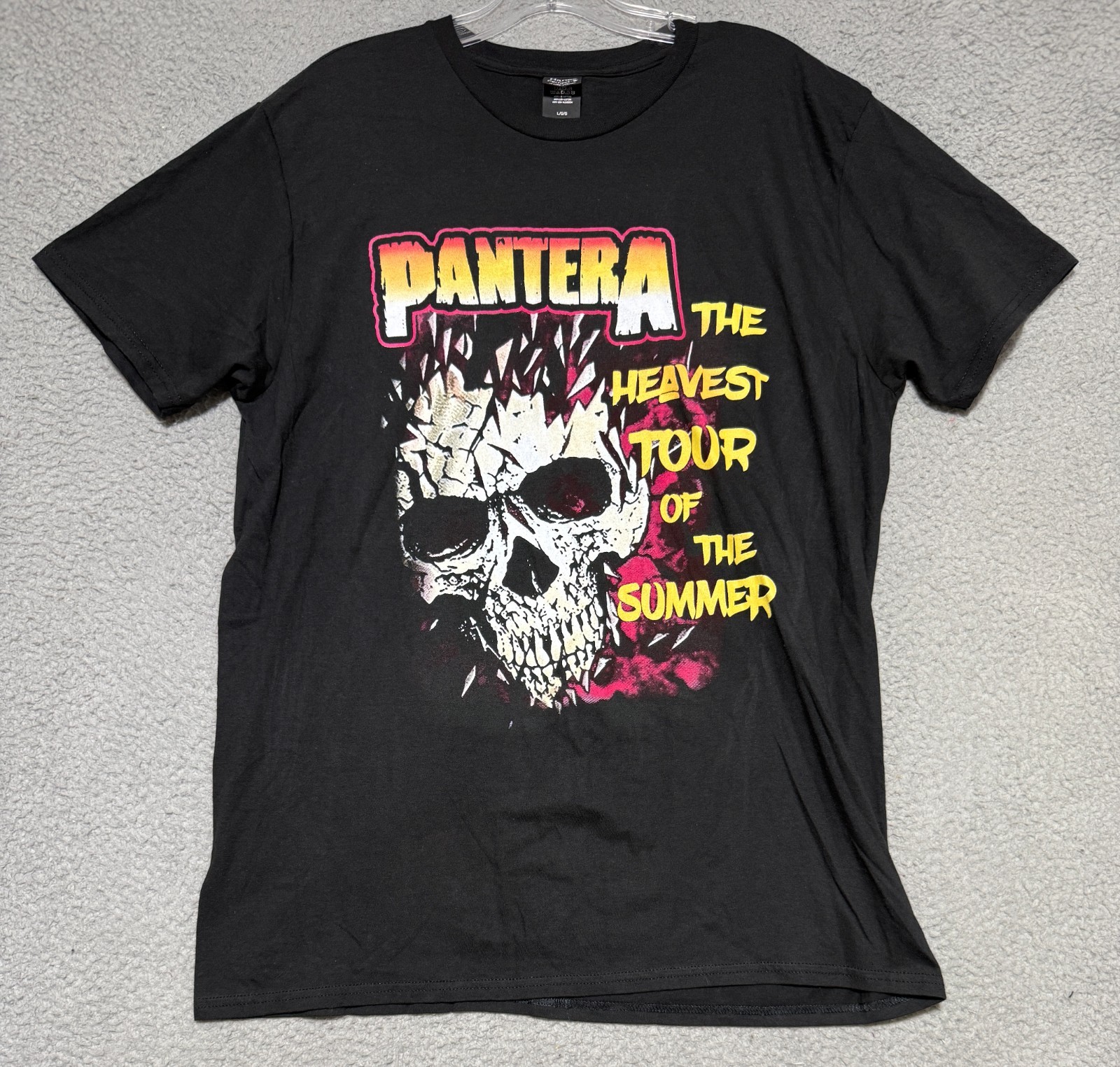 Hanes Pantera The Heaviest Tour Of The Summer t-shirt Mens Large “misprint”