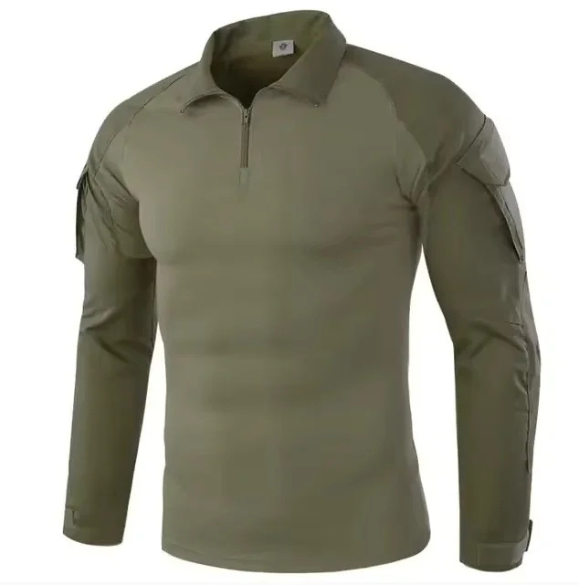 Tactical Combat Shirt Men Army Military Camo Long Sleeve Airsoft Hunting