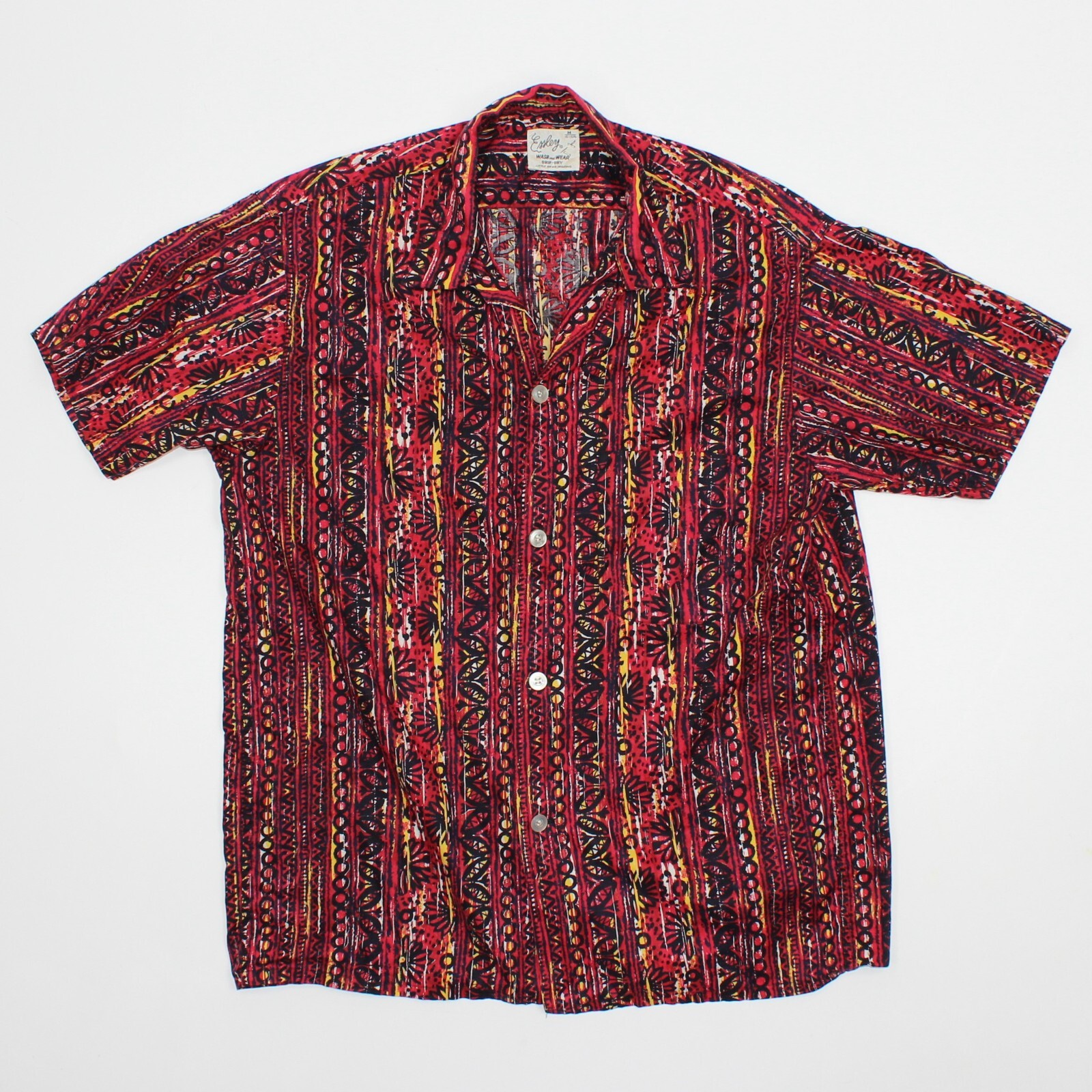 1950-60s Essley Collar Shirt Vintage Sportswear Beach Surf Hawaiian M 15-15 1/2
